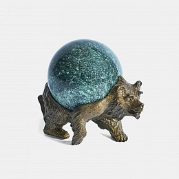 Sculpture in bronze and serpentineAekor